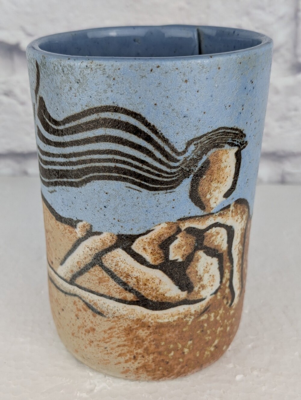 Siegele & Haley Woman At Beach Stoneware Pottery Mug 2008